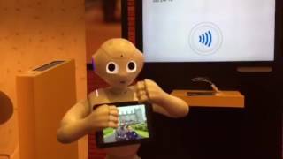 Pepper the robot at the World Cities Summit