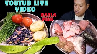 B Sharma Vlog  is live. Katla fish recipe in manipuri Style \u0026Stink beans Yongchak Singju