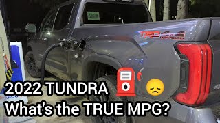 MPG on 2022 Toyota Tundra - I'm Not Impressed #tundra #trd #2022tundra