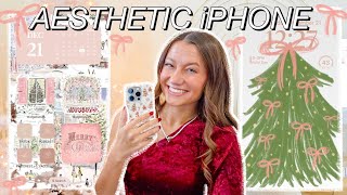 CUSTOMIZING MY iPHONE FOR CHRISTMAS! *winter iPhone customization*