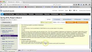 Submitting Assignments To Taskstream