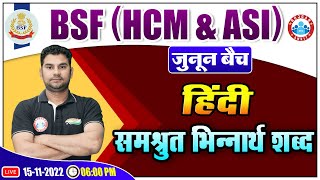 समश्रुत भिन्नार्थ शब्द हिंदी | Hindi Class For BSF HCM \u0026 ASI | BSF HC Ministerial Hindi Class #60