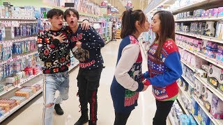 EXTREME DARES IN GROCERY STORE WITH MOM AND GIRLFRIEND!