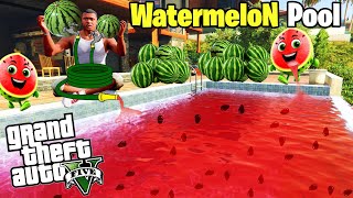 Shin chan \u0026 Franklin Making Their Swimming Pool into Watermelon 🍉 Swimming Pool in GTA 5 in Tamil