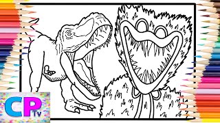 Tyrannosaurus Rex vs Huggy Wuggy Coloring Pages/Cartoon - On & On (feat. Daniel Levi) [NCS Release]