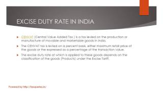 Central Excise Duty