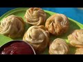 how to cook veg momos recipe in telugu వెజ్ మోమోస్ . by attamma tv .