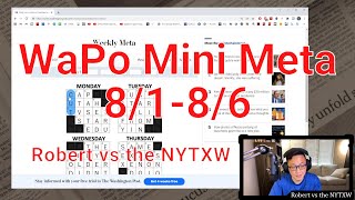 Mini puzzles + meta || Washington Post 8/1/22 - 8/6/22
