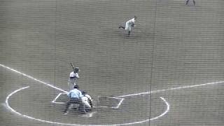 2018　春　高校野球　福岡大会　三潴　牛島選手タイムリー二塁打