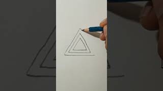 Draw 3D Triangle | Triangle illusion drawing #triangle #illusion #drawing #draw #sketch #3D #shorts