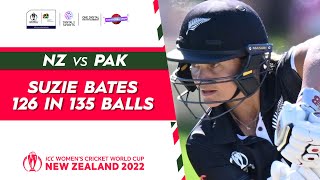 Suzie Bates century, Hannah Rowe five-for helps New Zealand seal win over Pakistan