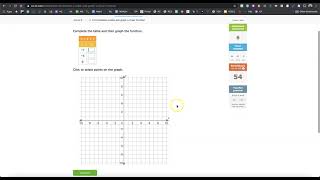IXL 8th Grade Math Z.6 - Complete a table and graph a linear function