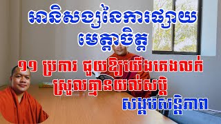 EP-137: #អានិសង្សនៃការផ្សាយមេត្តាចិត្ត​ ១១ ប្រការ ជួយឱ្យយើងគេងលក់ស្រួល