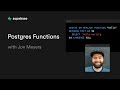 Create PostgreSQL Functions with Supabase