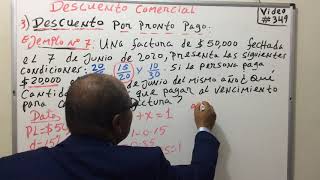 Descuento por pronto pago . Ejemplo 7 : (video #349)