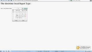The HTML 5 'datetime-local' Input Type