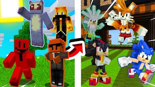 eu e minha turma viramos personagens do mundo do sonic e fizemos um pvp no minecraft