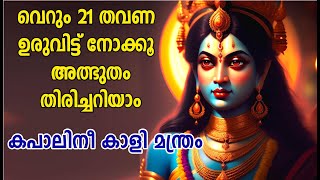 അതീവ ശക്തിയേറിയ കാളി കാര്യസിദ്ധി മന്ത്രം എന്താവശ്യപ്പെട്ടാലും അത് നടക്കും #RAHASYA MEDIA #കപാലിനീ