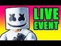 Fortnite Marshmello Live Event! 🔴 Marshmello Concert in Pleasant Park