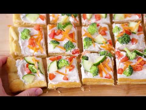 Recipe for Croissant Rolls with Vegetable Pizza