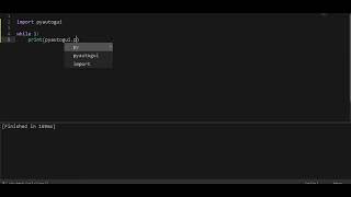 get the mouse position using python pyautogui