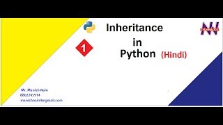Python Tutorial in Hindi | Types of Inheritance in Python | Hindi| Manish Nain