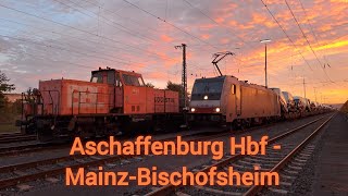 Von Aschaffenburg Hbf nach Mainz - Bischofsheim, Umleitung mit dem Rheine Zug