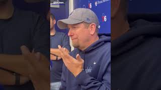 Nick Nurse about how much of a relief it is that going forward after James Harde