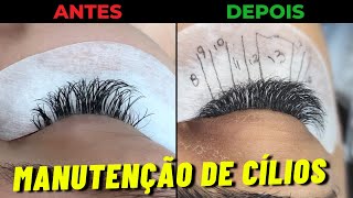 ✅MANUTENÇÃO DE EXTENSÃO DE CÍLIOS (PASSO A PASSO COMPLETO)