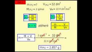 Detyra nga kimia-Llogaritja e masës të hidrogjenit nga vëllimi i tij në kushte standarde