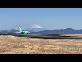 「富士山静岡空港」出雲行離陸。fda5号機 エンブラエルerj 175 kawasaki z125proで行く。