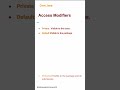 Access Modifiers (17) #corejava