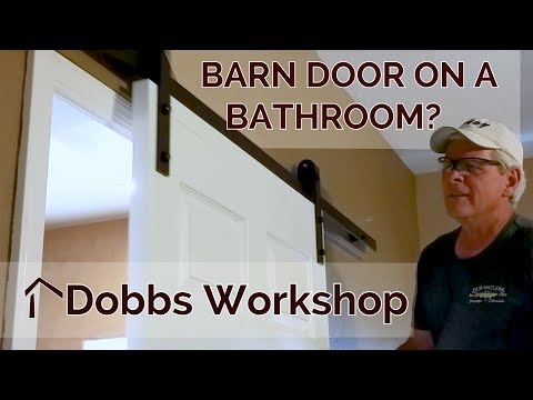 Installing a Barn Door Style Sliding Door on a Bathroom Installing a Barn Door Style Sliding Door on a Bathroom