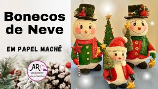 Como fazer bonecos de neve com material reciclado!