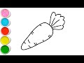 How to draw a carrot | Simple and easy carrot Drawing || Step by step carrot Drawing