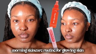 Morning Skincare Routine for Dark Spots Hyperpigmentation \u0026 Textured Skin, Glowing Skin | Kensthetic