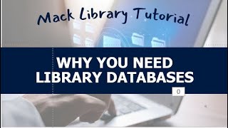 What are Databases and how can the Library Help you Access Them?