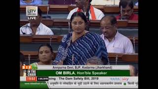 Smt. Annpurna Devi on The Dam Safety Bill, 2019 in Lok Sabha