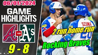 Braves vs Athletics [Highlights] June 01, 2024 🚨 2 Run Home Run from Matt Olson. Braves Come Back 🚨