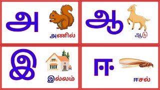 tamil uyir ezhuthukal | அ ஆ இ ஈ | உயிர் எழுத்துக்கள் | Learn Tamil alphabets| தமிழ் @LakshmyTeacher