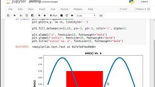 Matplotlib: How to color sections of the plot with fill_between