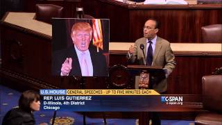 Rep. Luis Gutierrez (D-IL) on Donald Trump Immigration Comments (C-SPAN)