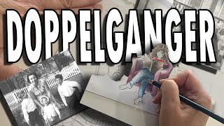 Drawing a DOPPELGANGER | I scared a GHOST!