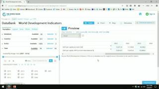 Using the World Bank's World Development Indicators