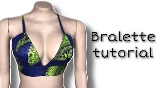 How to make a bralette | bralette pattern drafting and sewing|