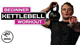 20 Min BEGINNER Kettlebell Workout | Full Body HIIT