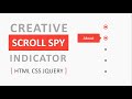 Creative Scroll Spy Indicator [ HTML CSS JQUERY ] | Navbar Tooltip Hover Effect | Vertical Slider