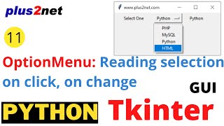 Tkinter OptionMenu reading selected option & updating label on click of button, trace of StringVar