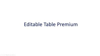 Dynamics 365 Editable Table Premium PCF Control