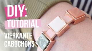 Sieraden maken: Cuoio armband met vierkante Cabochon van Polaris Elements ♡ DIY